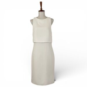 Rag & Bone Eliza‎ Dress Women’s XS White Sleeveless Crew Neck Tiered Sheath